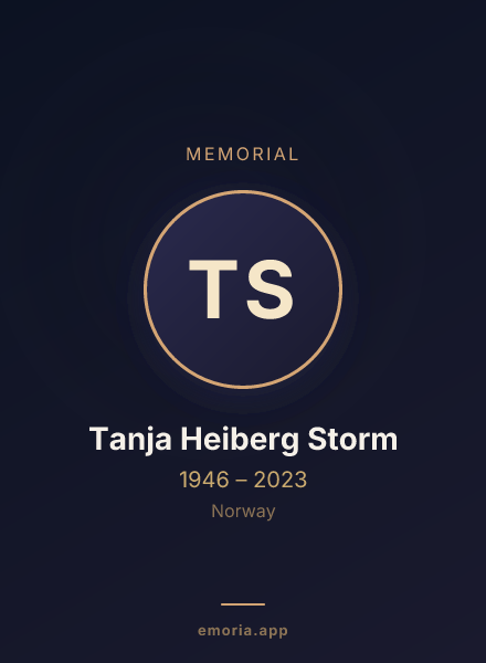 Memorial portrait of Tanja Heiberg Storm