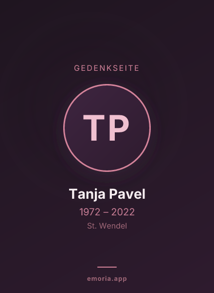 Gedenkportrait von Tanja Pavel