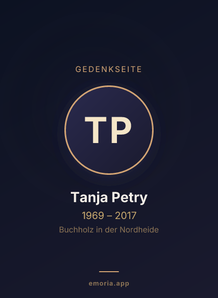 Gedenkportrait von Tanja Petry