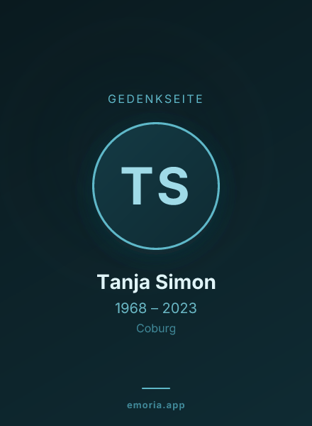Gedenkportrait von Tanja Simon