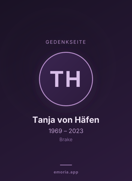 Gedenkportrait von Tanja von Häfen