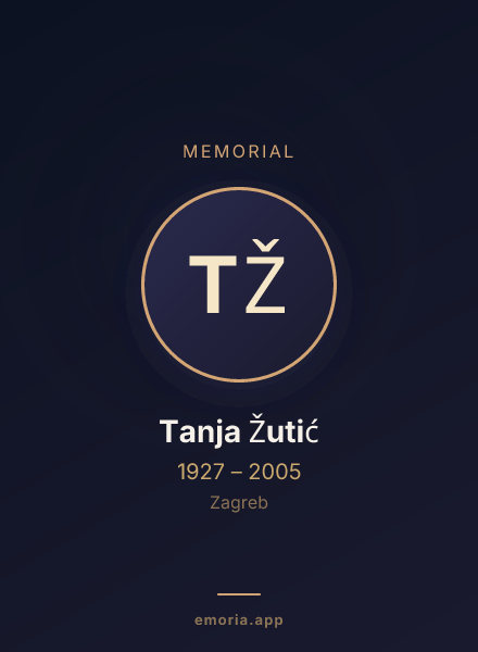 Memorial portrait of Tanja Žutić