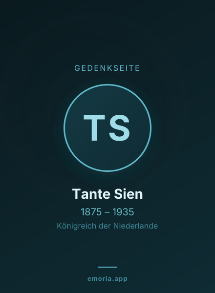 Gedenkportrait von Tante Sien
