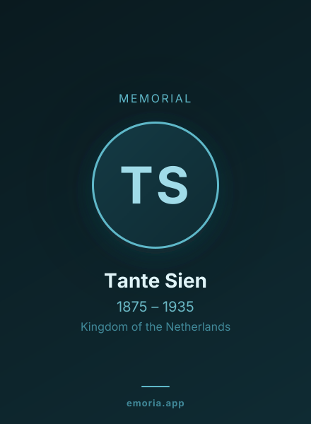 Memorial portrait of Tante Sien