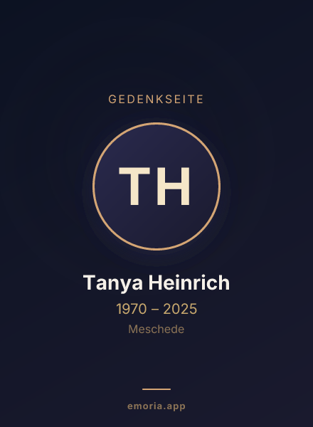 Gedenkportrait von Tanya Heinrich