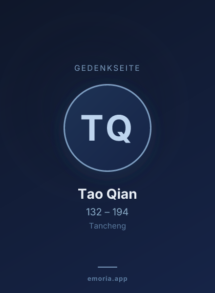 Gedenkportrait von Tao Qian