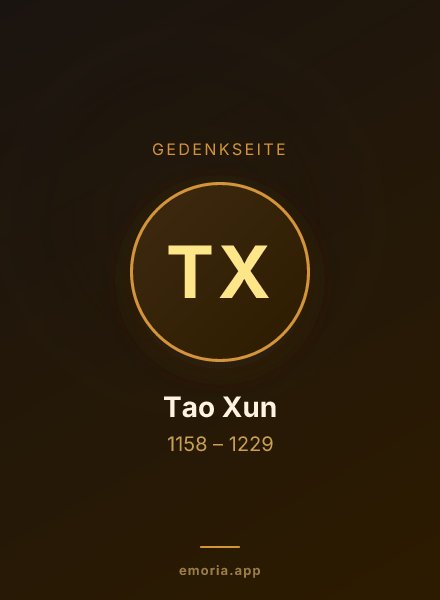 Gedenkportrait von Tao Xun