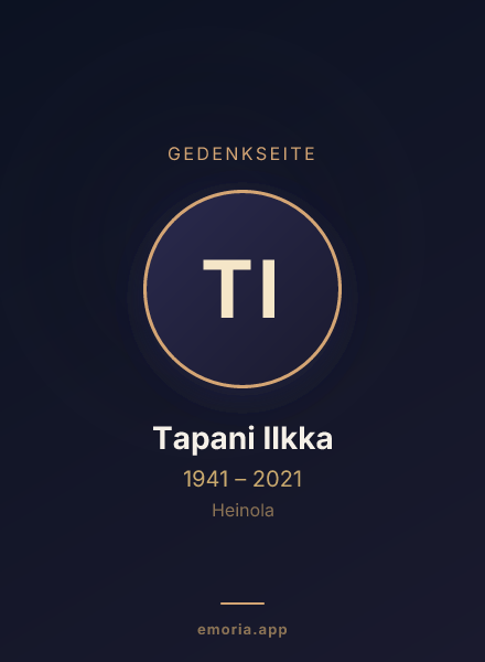Gedenkportrait von Tapani Ilkka
