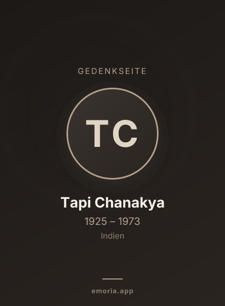 Gedenkportrait von Tapi Chanakya