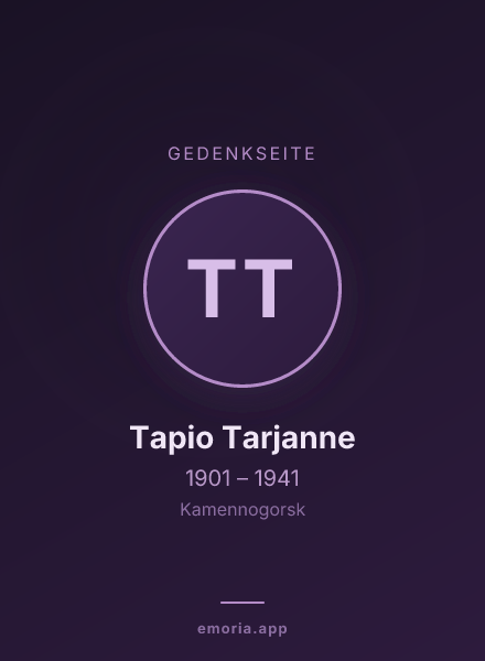 Gedenkportrait von Tapio Tarjanne
