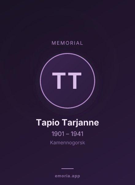 Memorial portrait of Tapio Tarjanne