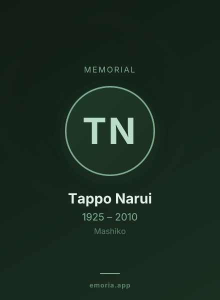 Memorial portrait of Tappo Narui