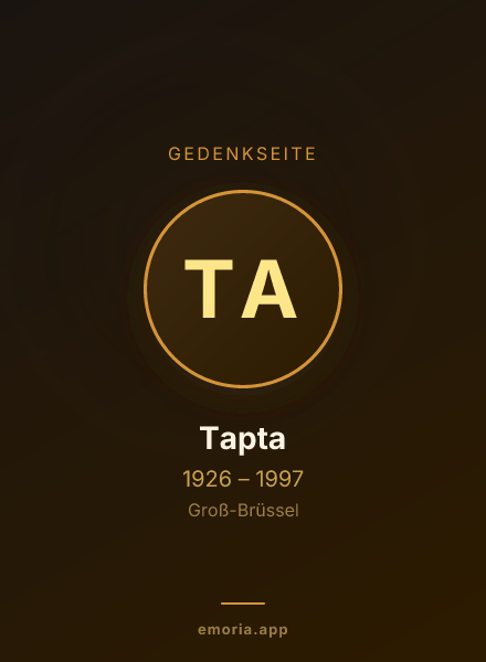 Gedenkportrait von Tapta