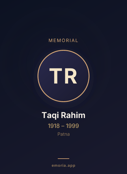Memorial portrait of Taqi Rahim