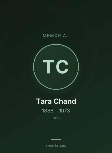 Memorial portrait of Tara Chand