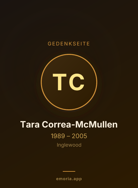 Gedenkportrait von Tara Correa-McMullen