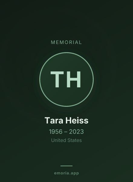 Memorial portrait of Tara Heiss