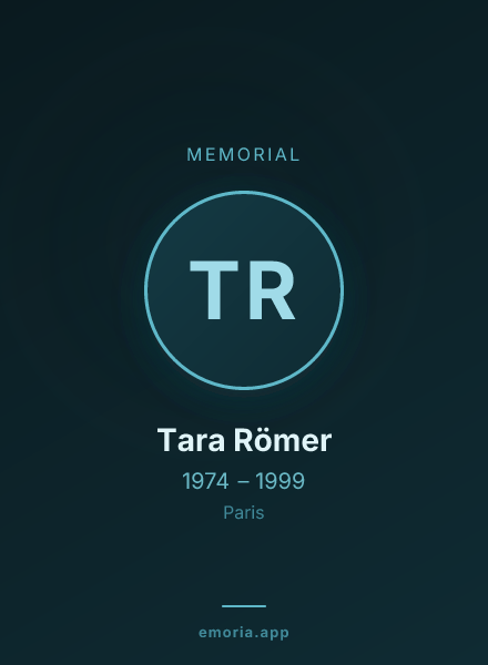 Memorial portrait of Tara Römer