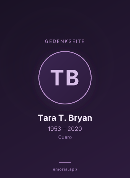 Gedenkportrait von Tara T. Bryan