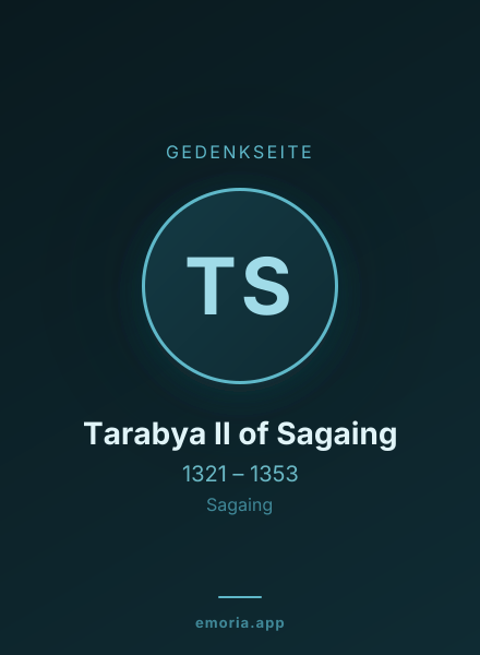 Gedenkportrait von Tarabya II of Sagaing
