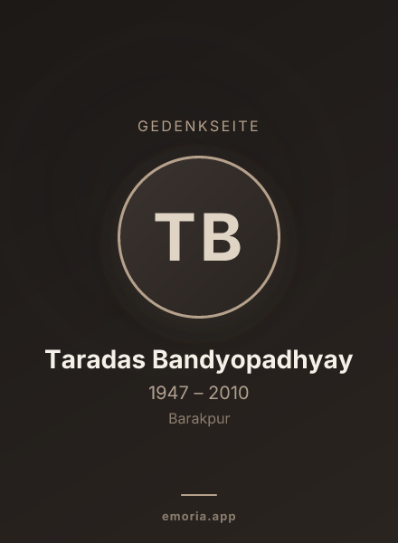 Gedenkportrait von Taradas Bandyopadhyay