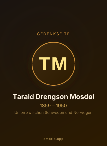 Gedenkportrait von Tarald Drengson Mosdøl