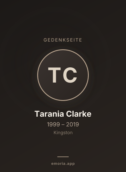 Gedenkportrait von Tarania Clarke