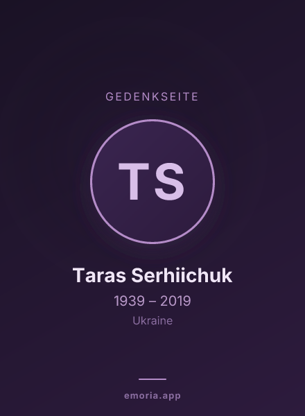 Gedenkportrait von Taras Serhiichuk