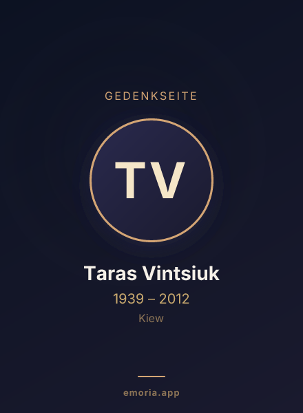 Gedenkportrait von Taras Vintsiuk