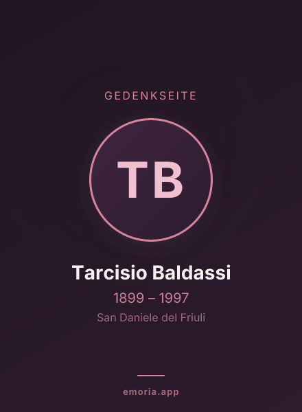 Gedenkportrait von Tarcisio Baldassi