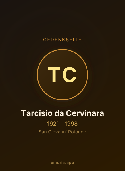 Gedenkportrait von Tarcisio da Cervinara