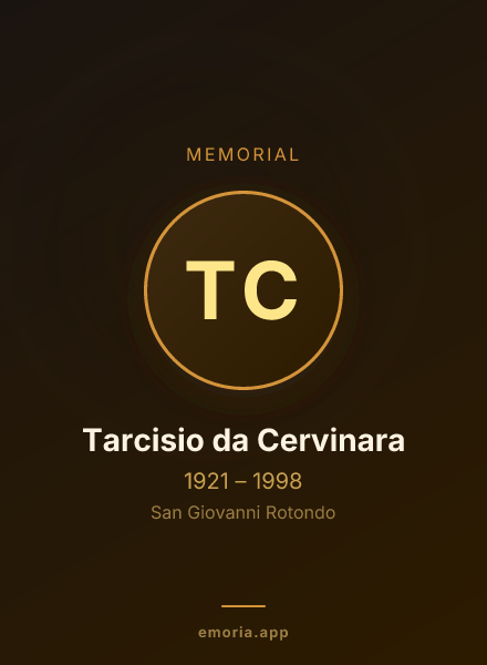 Memorial portrait of Tarcisio da Cervinara