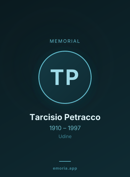 Memorial portrait of Tarcisio Petracco