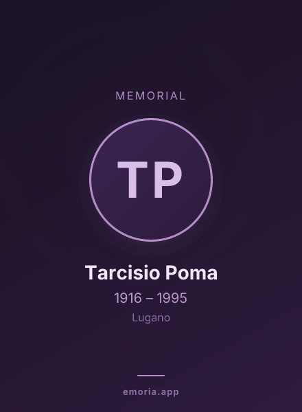 Memorial portrait of Tarcisio Poma