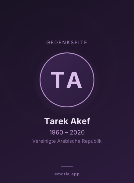 Gedenkportrait von Tarek Akef