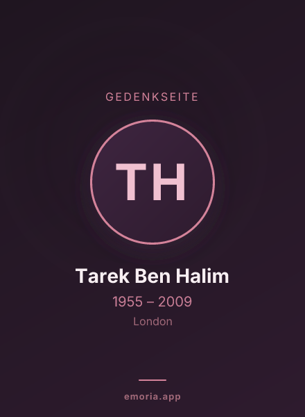 Gedenkportrait von Tarek Ben Halim