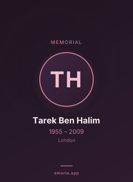 Memorial portrait of Tarek Ben Halim