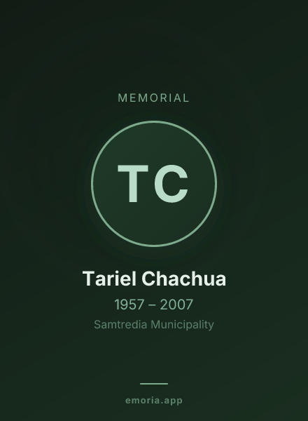 Memorial portrait of Tariel Chachua