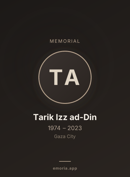 Memorial portrait of Tarik Izz ad-Din
