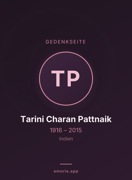 Gedenkportrait von Tarini Charan Pattnaik