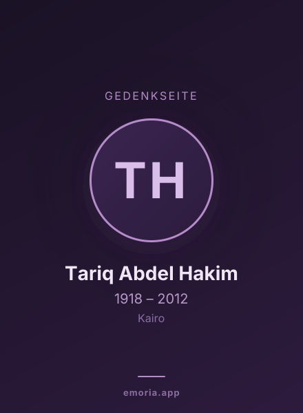 Gedenkportrait von Tariq Abdel Hakim