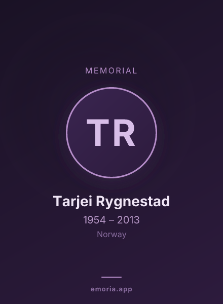 Memorial portrait of Tarjei Rygnestad