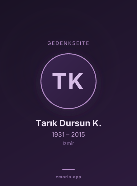 Gedenkportrait von Tarık Dursun K.