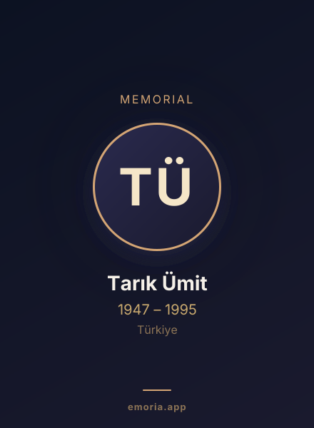Memorial portrait of Tarık Ümit