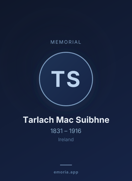 Memorial portrait of Tarlach Mac Suibhne