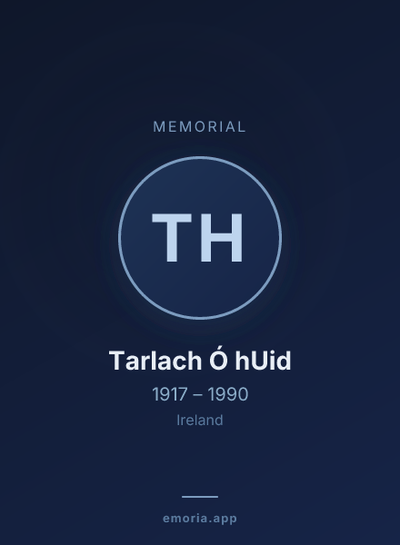 Memorial portrait of Tarlach Ó hUid