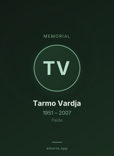 Memorial portrait of Tarmo Vardja