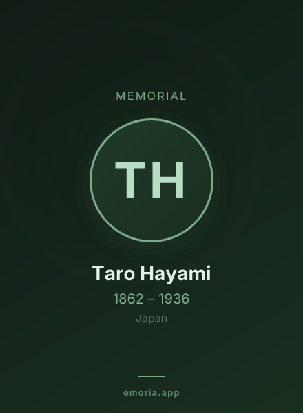 Memorial portrait of Taro Hayami