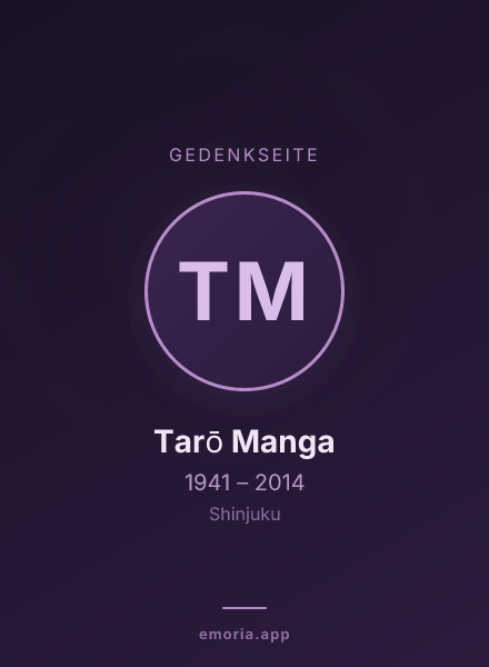 Gedenkportrait von Tarō Manga