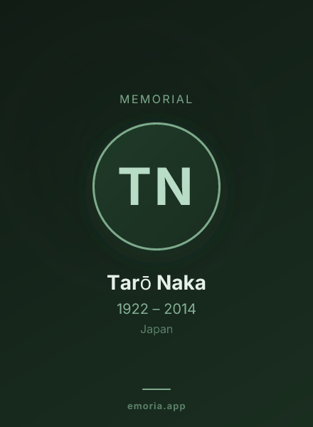 Memorial portrait of Tarō Naka